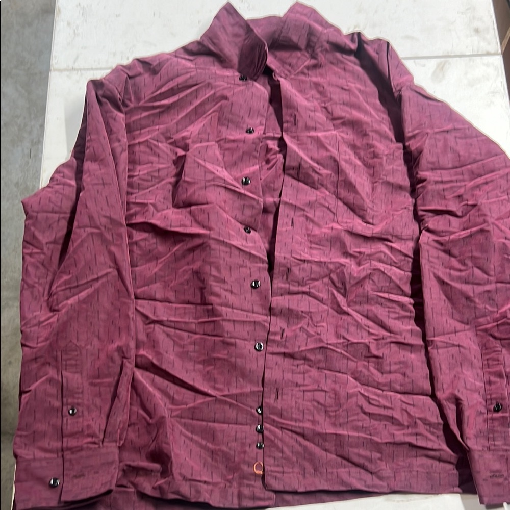 Women's Burgundy Button-Up Jacket